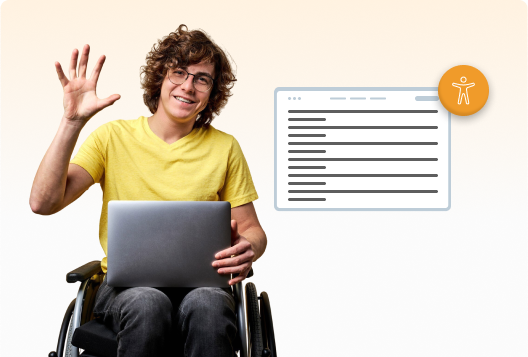 Person using Barriere-Hilfe Check accessibility tool